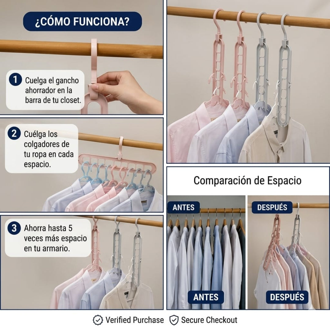 Ganchos Ahorradores Espacio Organizador
